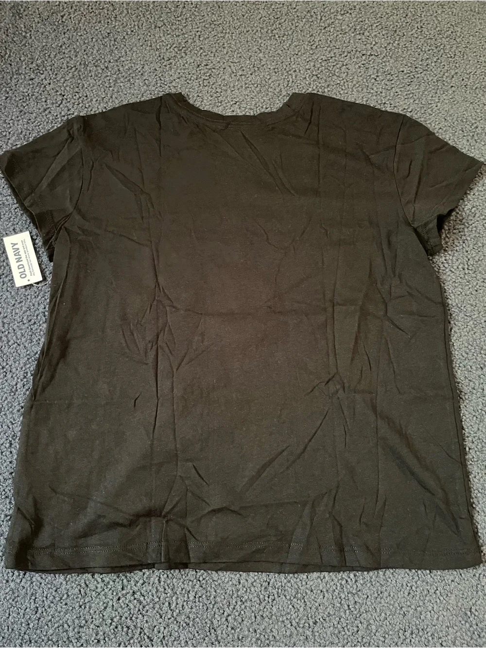 Old Navy “StitchO’Ween” Black Tee with Orange Pumpkin-Stitch Graphic